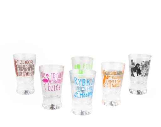 OKULIARE NA VODKU HUMOR ANIMALS 25 ml SET