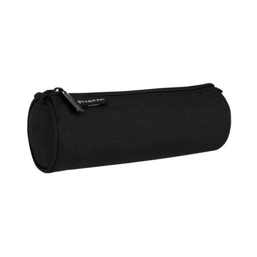 Školský peračník, tuba, 1 zips, čierny, čierny STARPAK