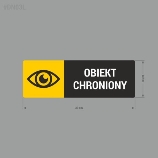 Nálepka - Chránený objekt - 10x30