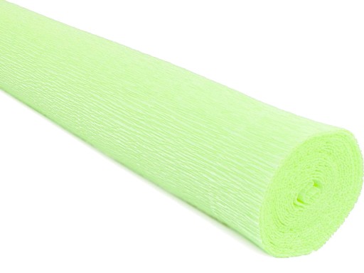 Krepový papier, CRIPPLED Papier hodvábny, TALIANSKY, Limetka, 180g Krep č. 558 LIMETOVÁ ZELENÁ