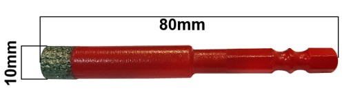 OTVOROVÁ PILA DIAMANTOVÁ VŔTAČKA VŔTAČKA 10mm PRE ŠESTIKRÁTKOVÚ keramiku