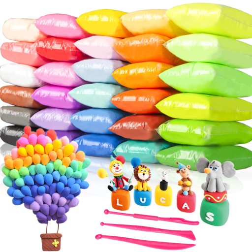 FOAM Polymer Clay Plasticine 24 kusov Set + príslušenstvo Modelovacia hmota