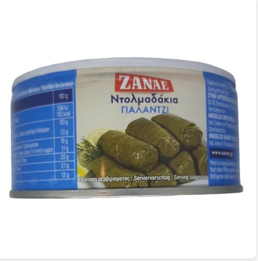 Dolmadakia, Dolmades, grécka kapusta rožky 280g Zanae