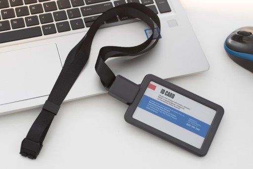 ID ZLÝ PRÍvesok ID ZLÉ HADICE Páska Lanyard Stiahnuteľná