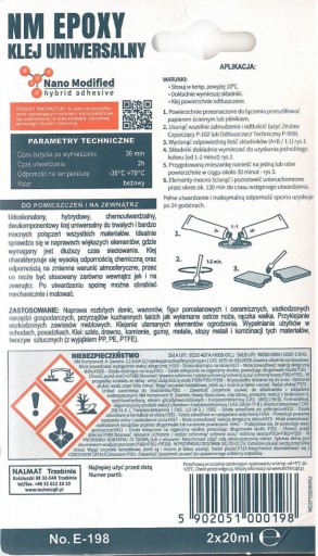 UNIVERZÁLNE EPOXIDOVÉ LEPIDLO E-198 TECHNICQLL