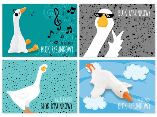 Plyšový maskot Tik Tok na kreslenie Pip Goose
