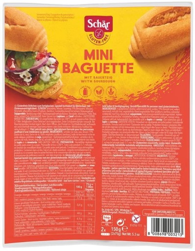 Mini bageta rolka (2x75g), 150g, Schar