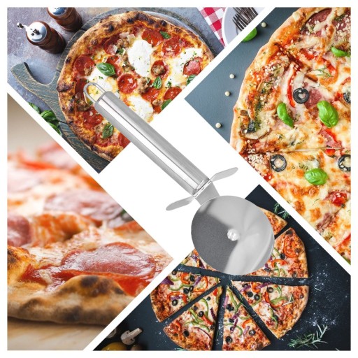 Nôž na pizzu krájač krájač ryhovanie okrúhly nerez ostrý