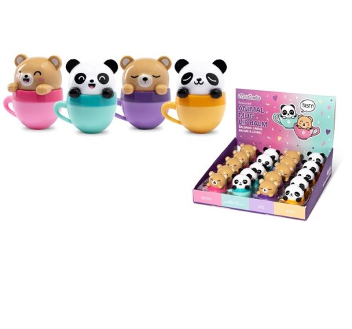 Balzam na pery pre deti medvedík panda v kelímku Balzam na pery Martinelia 3,1g