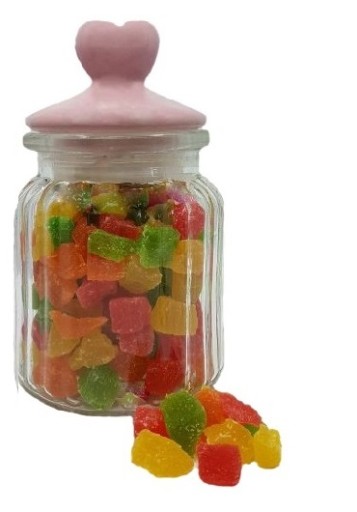 Farebný kandizovaný ananás 500g