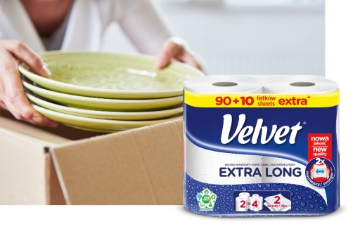 Velvet Extra Long papierová utierka, 2 rolky
