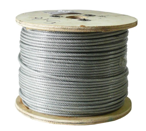 1m lano PVC oceľové lanko 6mm 6x19+FC pozinkované - narežeme na mieru