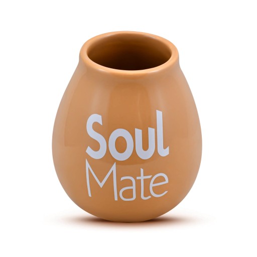 Béžová keramická tekvica s logom Soul Mate 350 ml