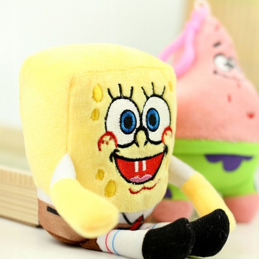 SPONGEBOB SQUARE NOHAVICE KEYRING PLYŠOVÝ KEYRING PRÍvesok POSTAVA
