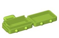 LEGO Bag Cestovný kufor limetka 37178