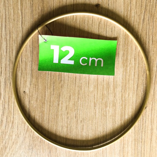Kovový prsteň GOLD MAT lapač snov, kruh 12 cm