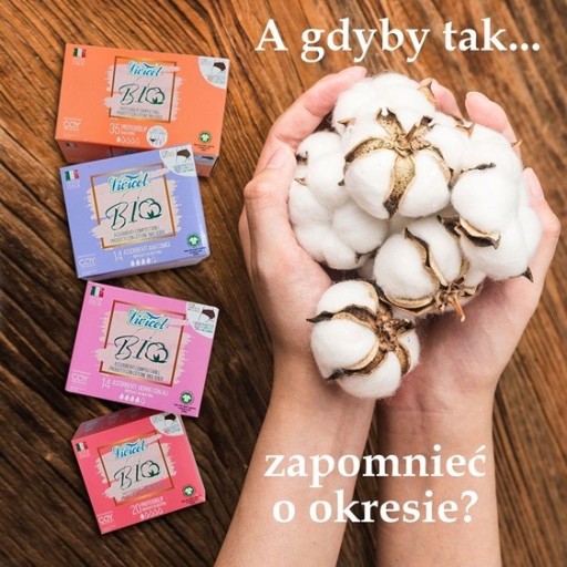 Hygienické vložky OVERNIGHT, s krídelkami, bavlnené, bez chlóru, 14 ks Vivicot BIO