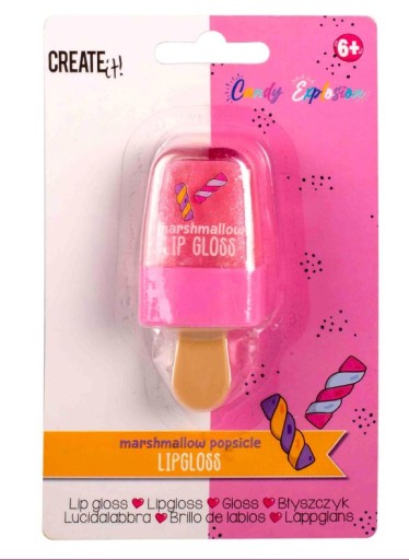 CREATE IT CANDY LIP GLOSS v tvare lízanky, sladko voňajúci