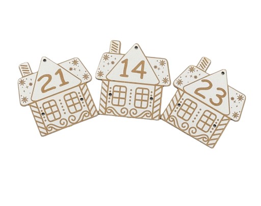 ADVENTNÝ kalendár DOMY DIY Set PRE DETI 24 KS SLADKOSTI ÚLOHY