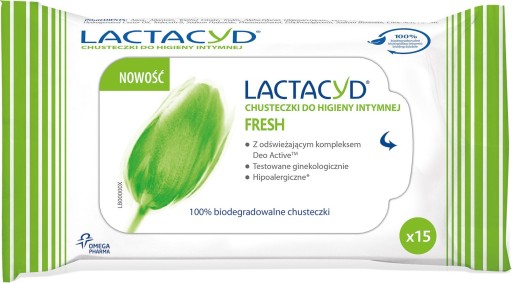 Lactacyd Fresh Intímne hygienické obrúsky 15 ks