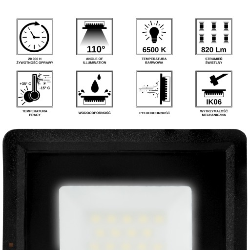 Halogénová lampa LED svetlomet LFK2 10W 6500K VÝKON