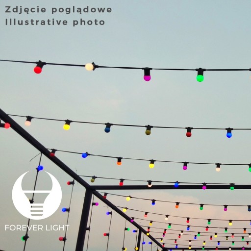 5x E27 G45 LED žiarovka 2W 230V Teplá biela girlanda