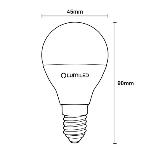 LED žiarovka E14 Ball P40 8W = 60W 806lm 3000K Teplá CCD 180° LUMILED