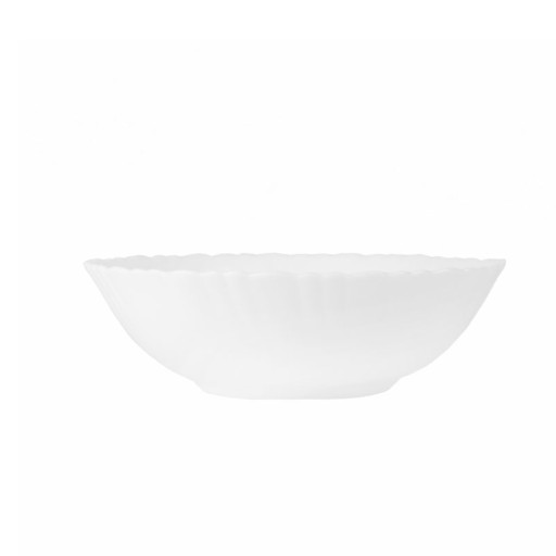 MISKA NA ŠALÁT BIELA MISKA 23CM OPÁLOVÁ ZAHRNUTÁ MISKA