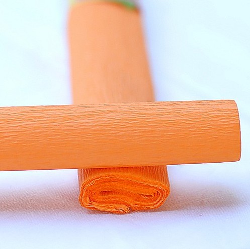 Oranžový dekoračný krčený hodvábny papier FIORELLO