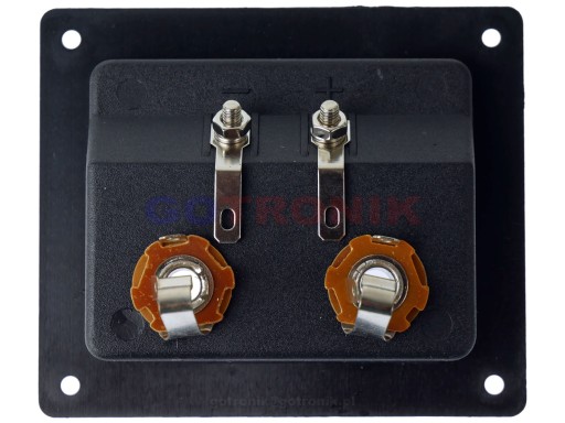 Zásuvka na reproduktor x2 banánik +2x Jack 97mm x 83mm