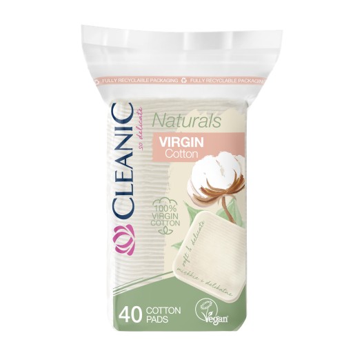 Štvorcové vložky Cleanic Naturals Virgin Cotton