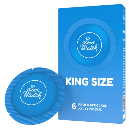 Kondómy Love Match King Size, 6 kusov