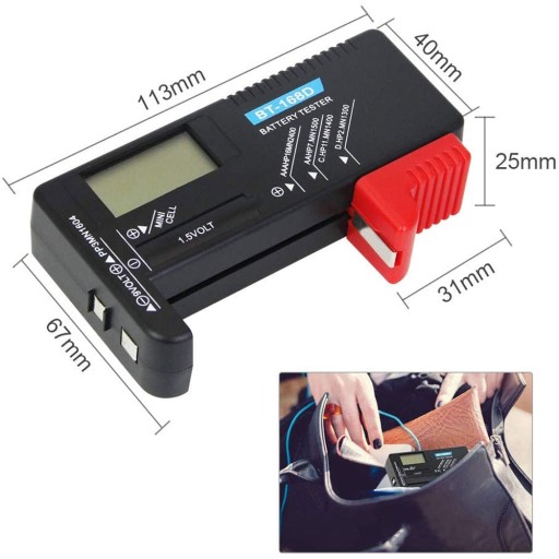 UNIVERZÁLNY DIGITÁLNY TESTER BATÉRIOVÝ METER VOLTMETER AA AAA