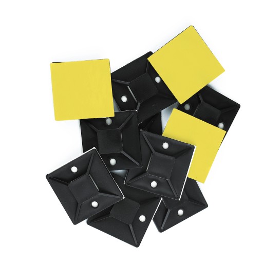 10x SAMOLEPIACI ORGANIZÁTOR KÁBLOV DRŽIAK KÁBLOV LEPIDLO 40x40mm