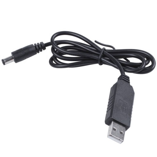 USB napájací kábel prevodník 9V 1A 5,5/2,5, 2,5/5,5