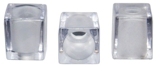Sklenené tienidlo G9 CUBES 5x5x6 cm, priehľadné, matné, na lampu