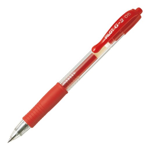 Automatické gélové pero Pilot G2 červené BL-G2-5-R
