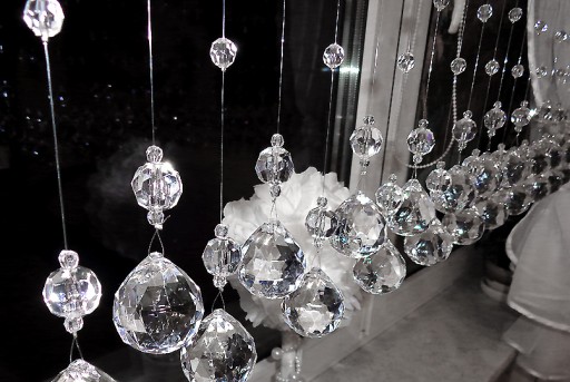 BALL BEADS cestovinový záves kryštáliky 100cm KN