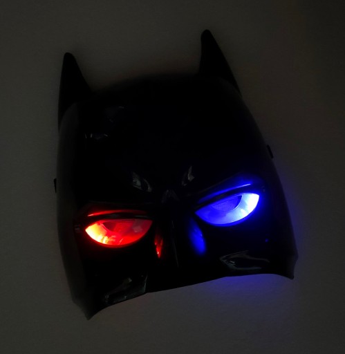 Batmanova maska žiariaca LED superhrdina Halloween