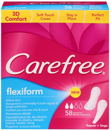Bezstarostné hygienické vložky Flexiform 58 kusov