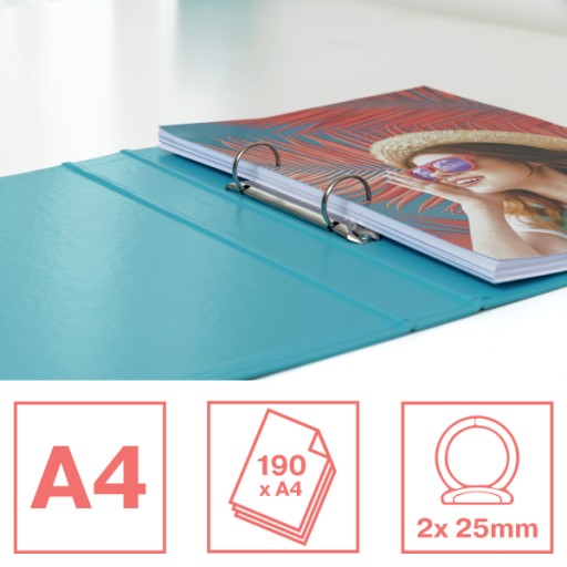 Zakladač A4 35mm 2 krúžky Colour'Breeze modrá 626497 ESSELTE