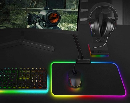 LED podsvietená podložka pod myš P1914 35x25 cm