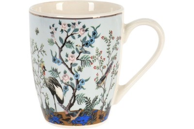 Porcelánový hrnček 320 ml vtáčia modrá