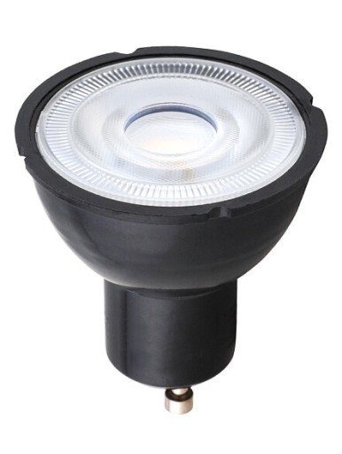 GU10 7W čierna LED žiarovka, 500lm, neutrálna farba
