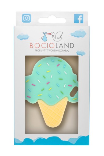 BOCIOLAND Mäkké silikónové hryzátko ICE mint