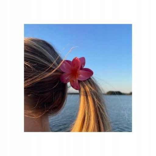 ECARLA spona do vlasov Flower Moana Ombre červená SP287