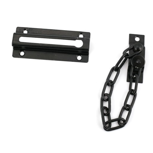 ZÁMKA DVERÍ, BLOK, REŤAZOVÝ ZÁMOK, BLACK SET + SKRUTKY