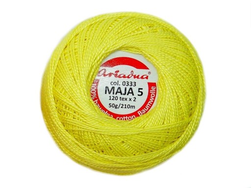 Cordonek MAJA 5 Ariadna 0333 citrón 50g 210m