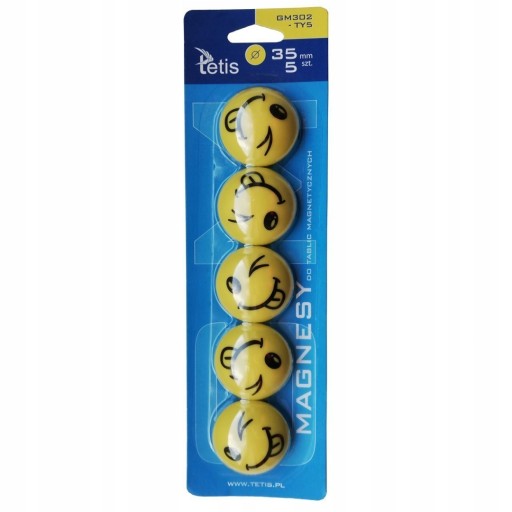 DOSKY MAGNETY ŽLTÉ JAZYKY GM302-TY5 TETIS 35MM BLISTER 5 KS