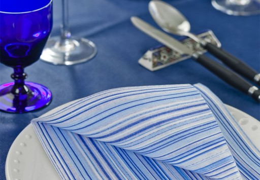 INFIBRA TREND obrúsky TRACCIA PUNTA PUNTA BLUE 38cm, 2 vrstvy, 40 ks